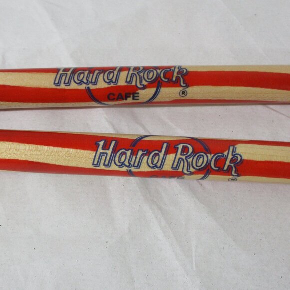 Set of Patriotic Flag Hard Rock Cafe Gatlinburg Tn Drumsticks Drum Sticks - Picture 3 of 5